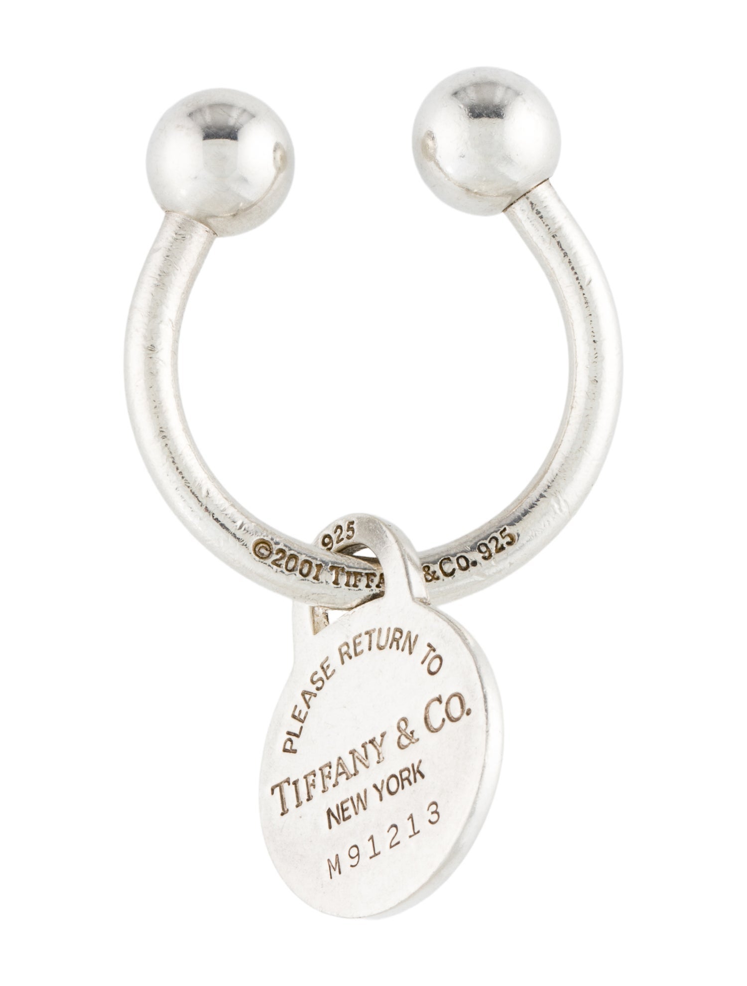 Tiffany & Co. Silver Engraved Keyring